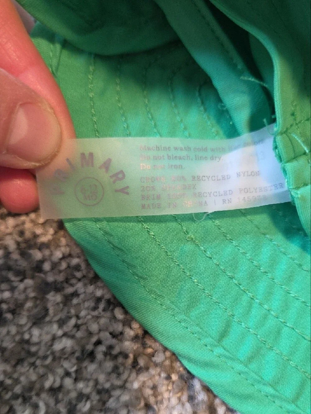 Primary Green Bucket Hat With Chin Strap